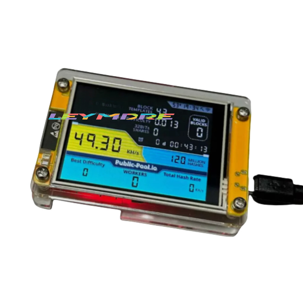 Best For NerdMiner 2.8 inch 56K Hashrate BTC Solo LotteryCrypto Bitcoin Miner