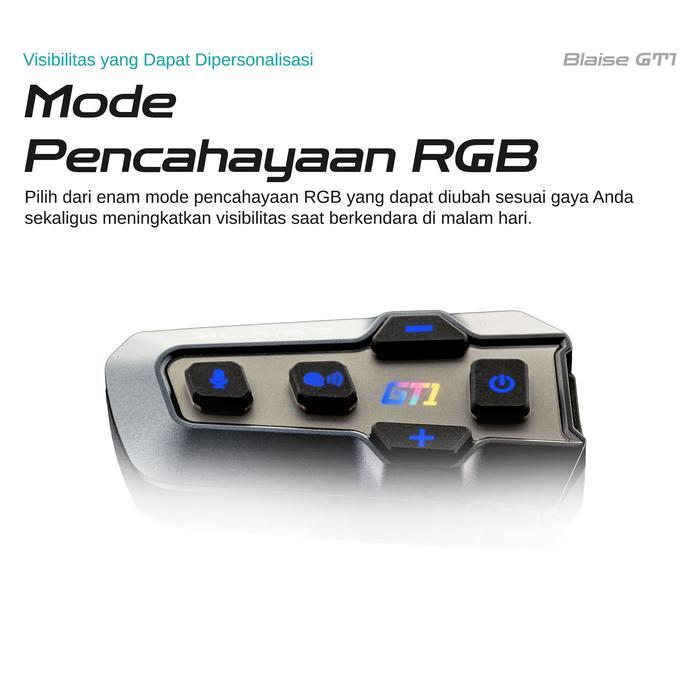 Blaise Gt1 Intercom Headset Helm Waterproof Musik Sharing Interkom Mic Helm Intercom 2 Orang
