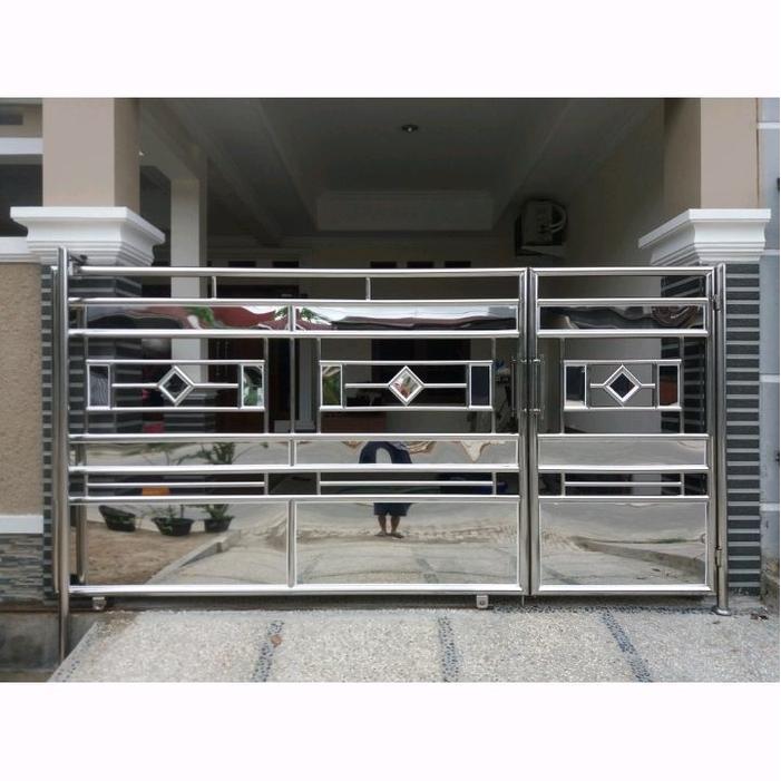 Pintu Pagar Stainless SUS 304, Pintu Stainless SUS 304