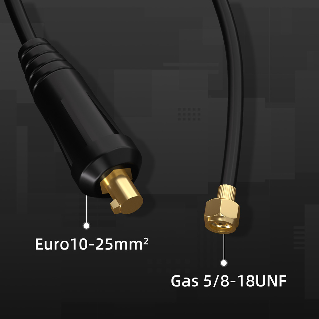 ANDELI WP17V TIG Welding Torch 4M Argon TIG Torch with 10-25mm Connector Lift TIG Burner for