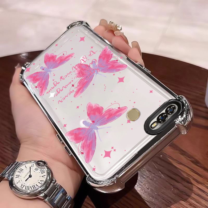 Casing Hp Untuk OPPO A7 OPPO A5s OPPO A12 OPPO A12S A11k Case Kupu-kupu Fantasi Bening Tebal Cesing 