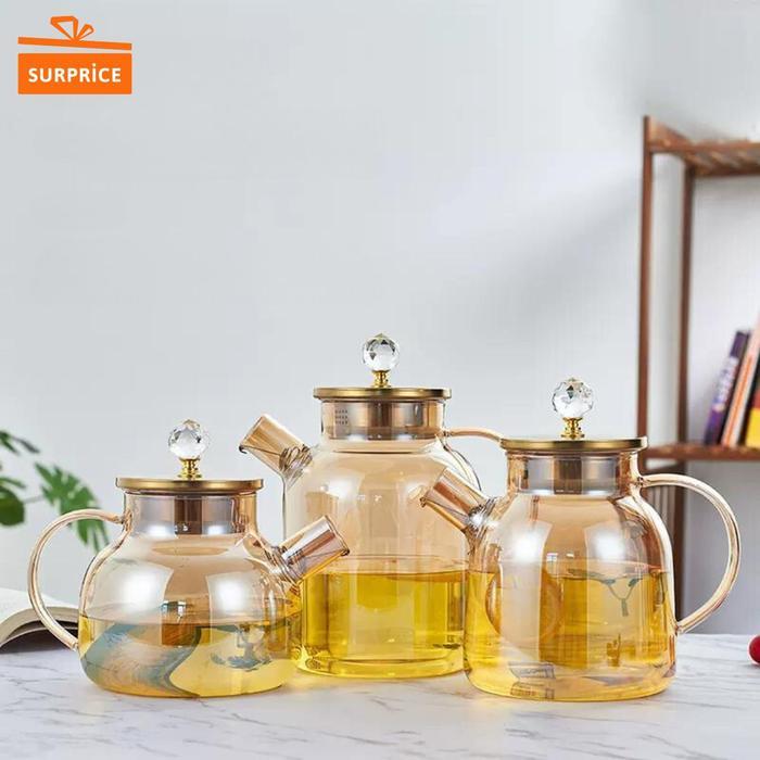 Surprice Teko Kaca Teh Pitcher 1500 ML Dan 1800 ML / Teko Teh Polos Diamond / Teko Tahan Panas