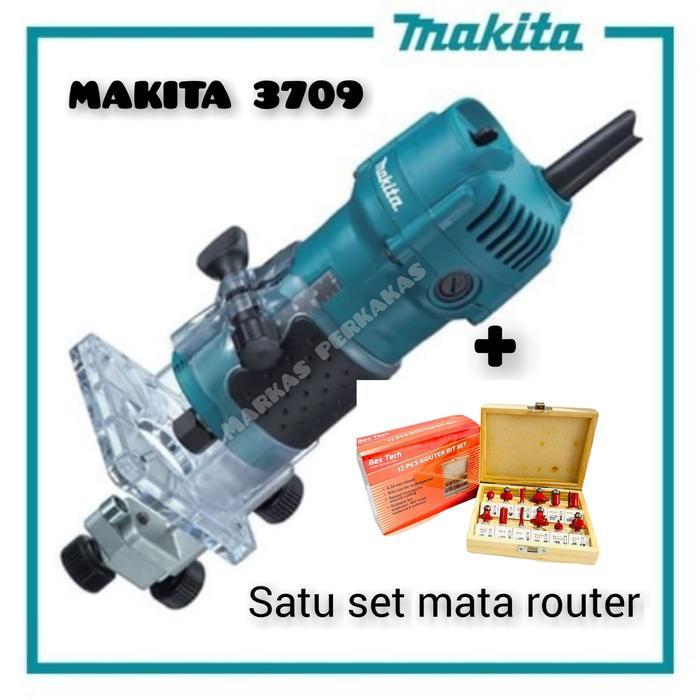 Paket Makita Mesin Profil Kayu 3709 - Router Trimmer 3709 Makita