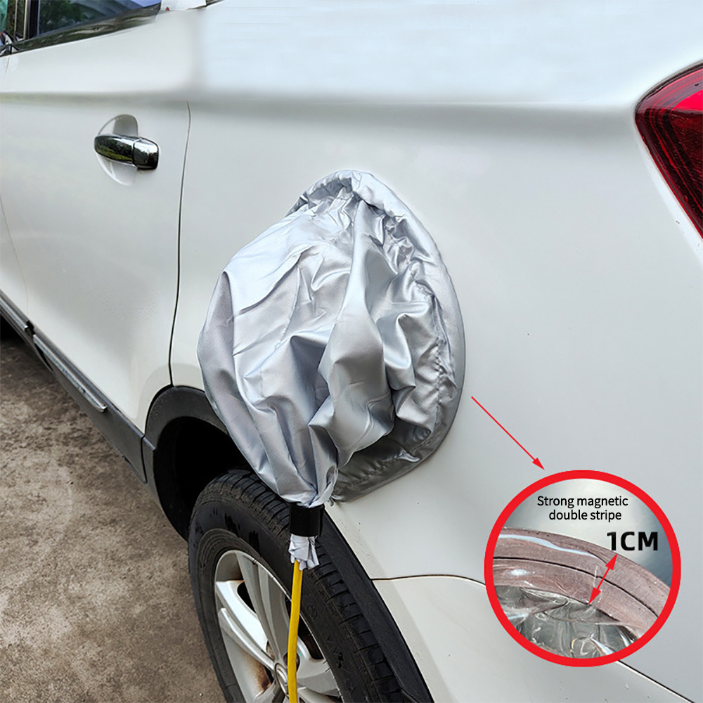 EV Charger Cover EV Charger Car Cover Rainproof Waterproof Car Charging Port Cover Magnetic Adhesion