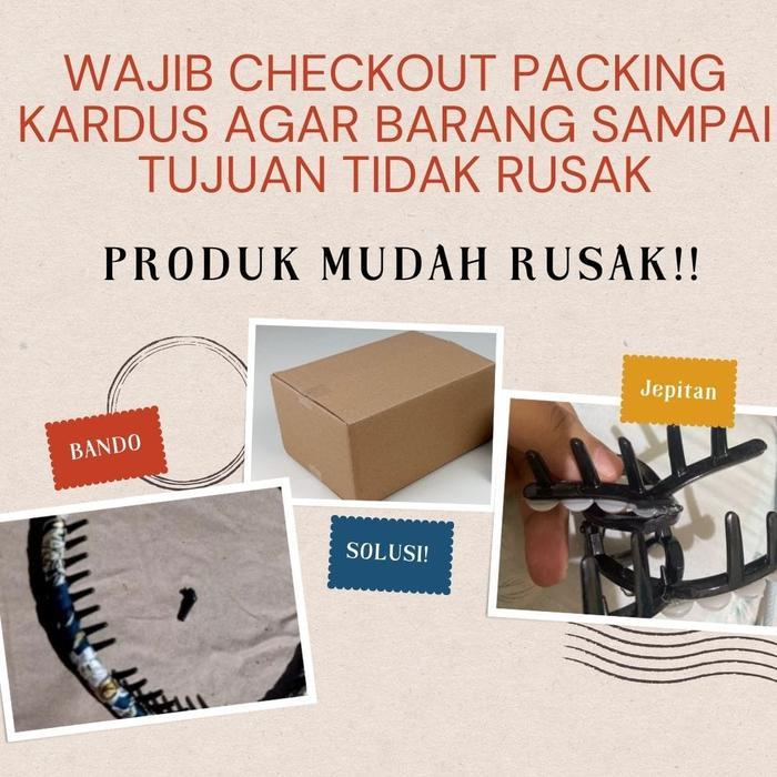 Bando Dewasa / Anak Bando Wanita Fashion Korea Bando Jepit Rambut Plastik Bando Kekinian 2in1 BDO 07