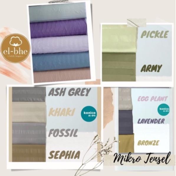 KONICO kain sprei bahan EMBOS TENSEL SUTRA premium Motif GARIS METERAN