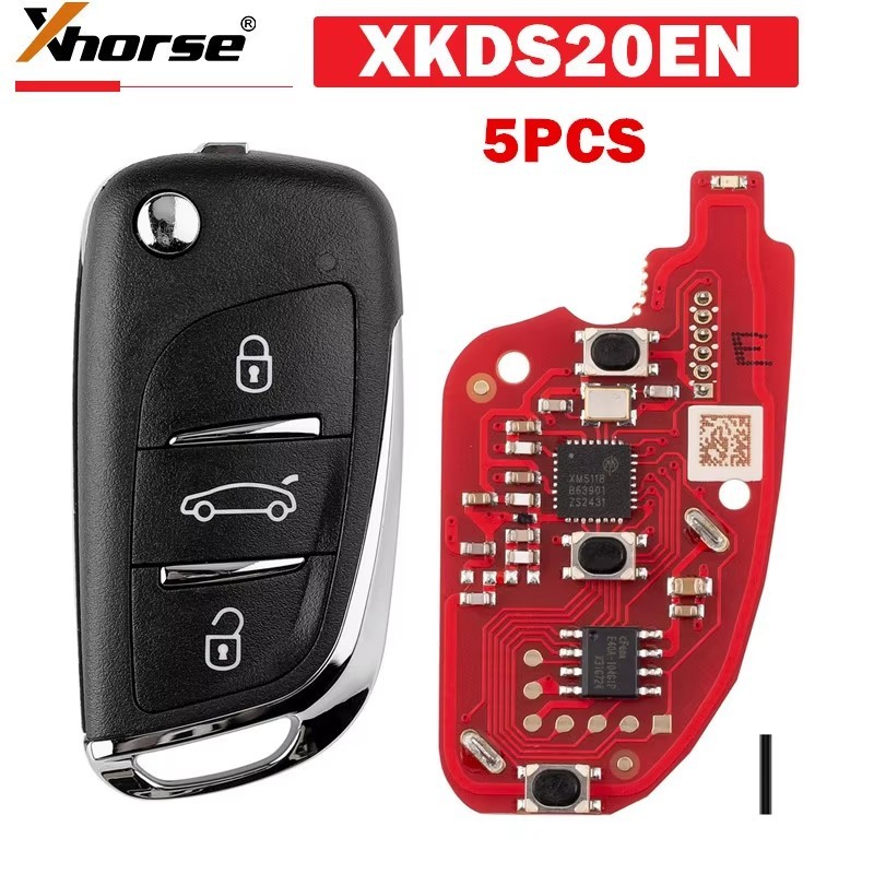 5PCS/LOT XHORSE XKDS20EN VVDI2 X002 For DS Type Remote Key 3 Buttons Working with VVDI2/VVDI MINI
