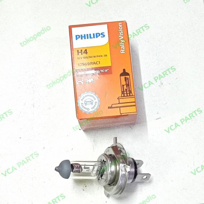 Bohlam PHILIPS/LAMPU HEADLAMP MOBIL H4 12v 100/90W ORI ( asli)