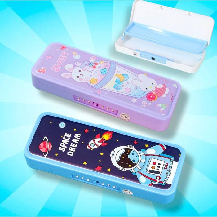 Kotak Tempat Tepak Pensil Kode Anak Laki Laki Perempuan 2 Tingkat