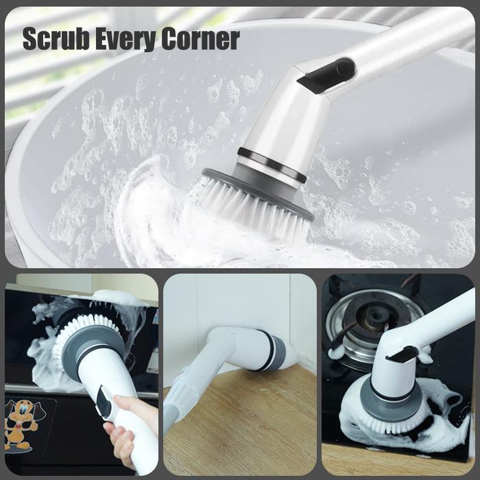 Sikat pembersih elektrik/Elektrik Spin Scrubber Sikat /Sikat WC Elektrik /Kamar Mandi Dapur Lantai