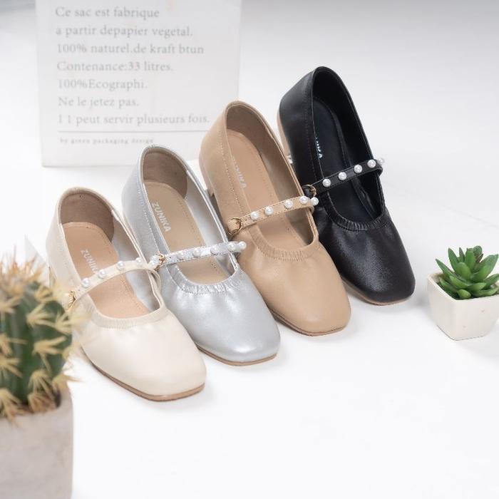 SIAPKIRIM Zunika Kyomi Sepatu Wanita Flat Shoes Santai Kerja Kuliah READY STOCK