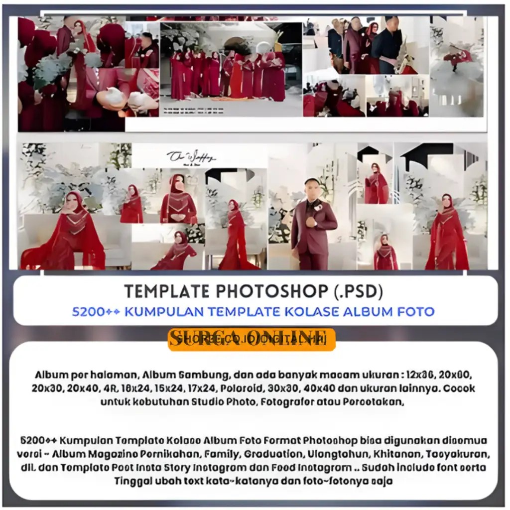 5200++ KUMPULAN TEMPLATE KOLASE ALBUM FOTO FORMAT PHOTOSHOP (psd.)