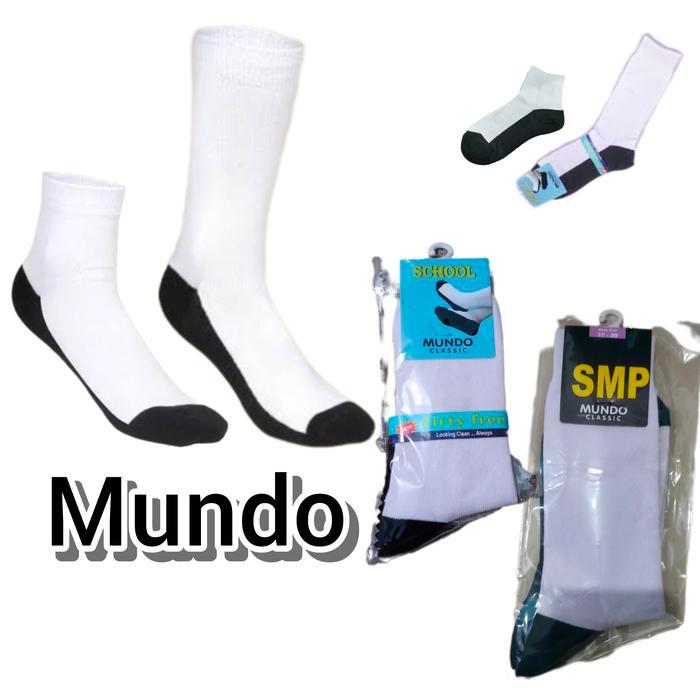 Kaos Kaki Mundo Hitam Putih SD SMP SMA Anak Sekolah