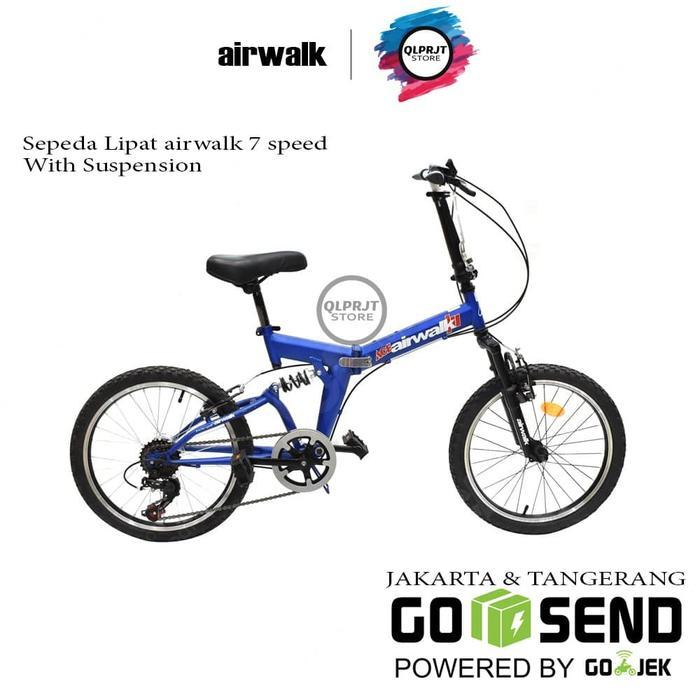 Sepeda Lipat 7 speed keren - 20 inch By Ace Hardware airwalk - Hitam