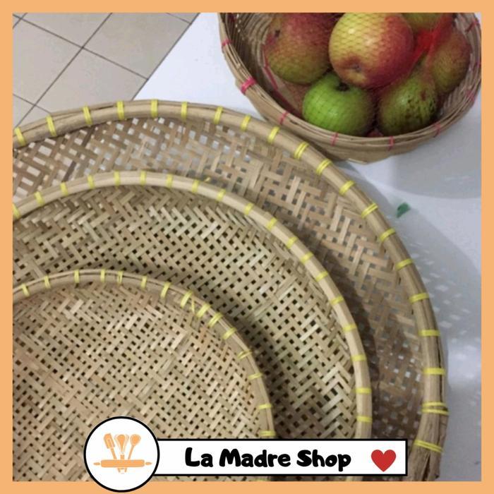 Ayakan Bambu Saringan Bambu - Harga Murah - Uk. Sedang (45 Cm) Co