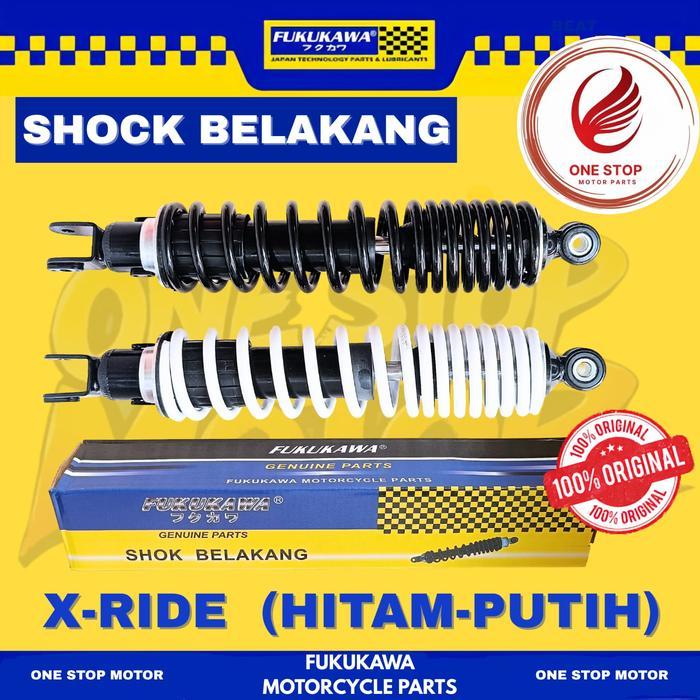 SHOCKBREAKER X-RIDE FUKUKAWA SHOK BELAKANG X-RIDE 115 HITAM DAN PUTIH ASLI ORIGINAL FUKUKAWA
