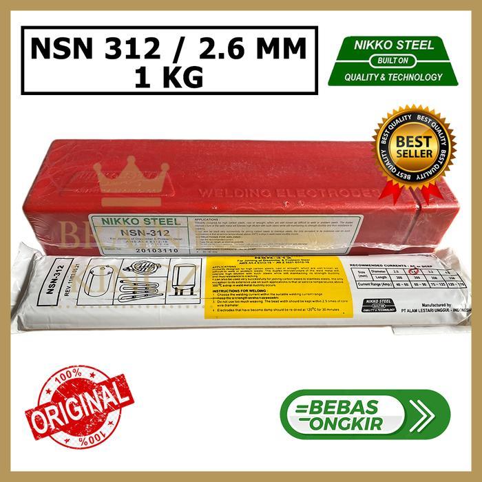 Kawat Las Nikko Steel Nsn312 E312 2,6Mm Nsn 312 2.6Mm (1 Kg)