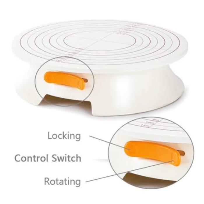 EUTHENIA MEJA PU KUE / CAKE STAND / LOCK CAKE TURNTABLE
