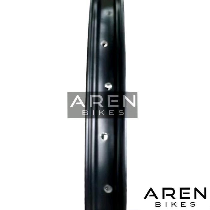 VELG SEPEDA 20 Z-1000 UNITED RIMS RIM BMX RING 20" IN ALLOY LUBANG 36H 36 HOLE SILVER HITAM NION