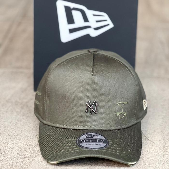 Topi Baseball Mlb Ny Mini Metal Logo Original Green Army Caps