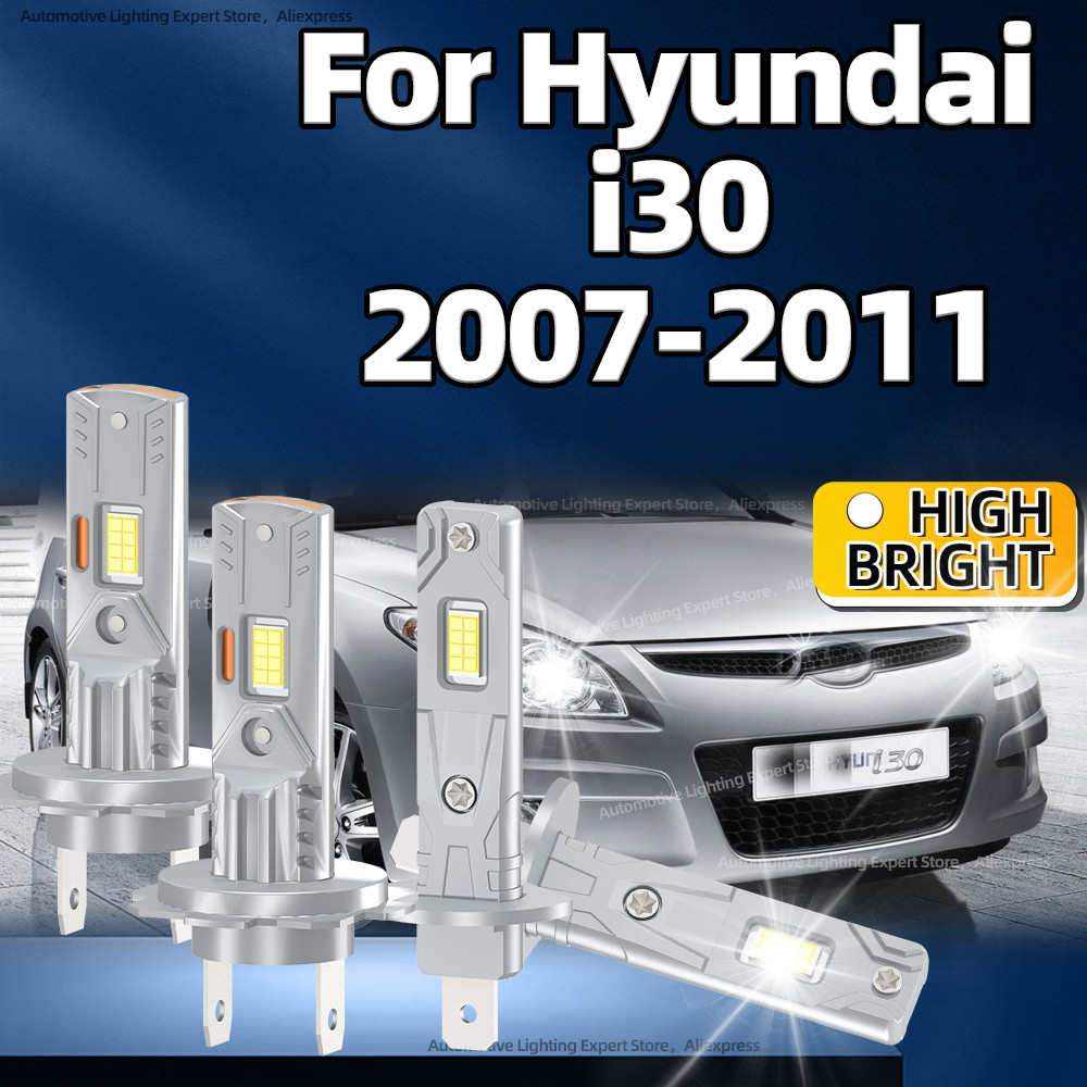 2/4Pcs LED Bulbs Headlight 50000LM H1 H7 Auto Lamps Car Fog Lights For Hyundai i30 2007 2008 2009