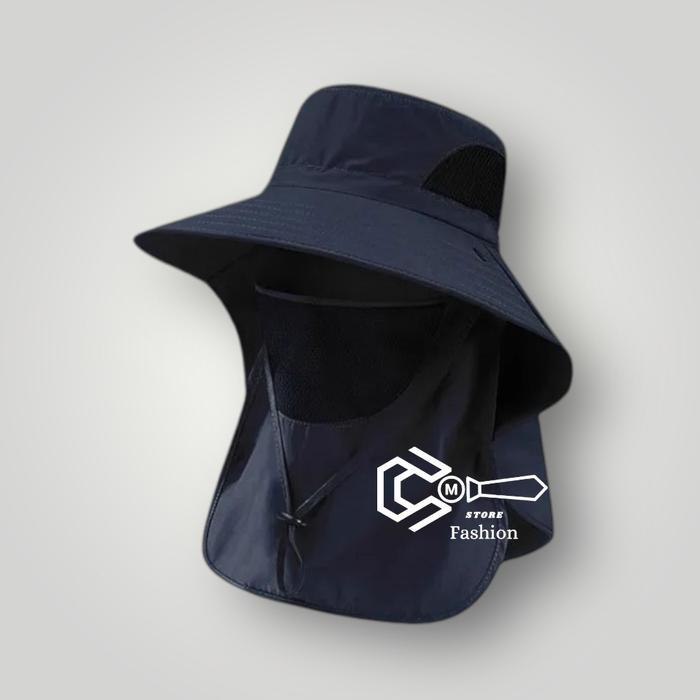 TERBARU Topi Rimba Topi Gunung Topi Lebar Pria Wanita Dewasa Import Hitam