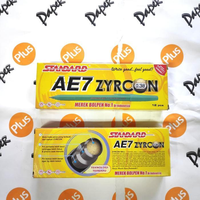 "New" Pulpen / Ballpoint STANDARD AE7 Zyrcon (warna warni)(12pcs)