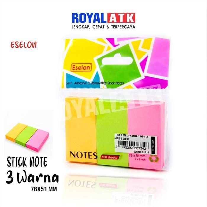 Sticky Note / Memo Stick 3 Warna Eselon