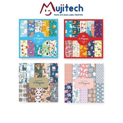 KERTAS ORIGAMI MOTIF INA CREATIVE 16x16cm BOLAK BALIK DUA SISI