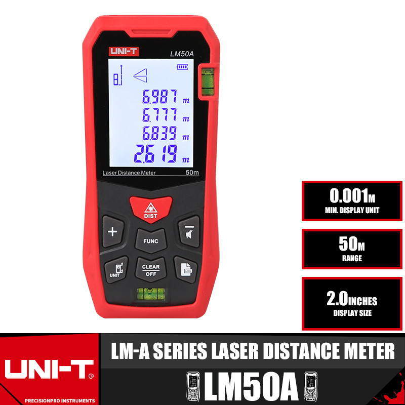 PROMO HARI INI  UNI-T LM50A LM70A LM100A LM120A Laser Rangefinder Laser Distance Meter Digital Range