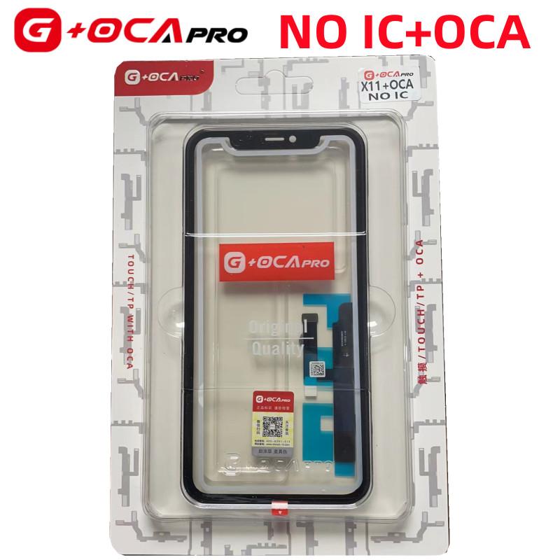 3pcs G+OCAPRO NO IC Short flex Touch Digitizer Sensor Glass with Frame + OCA Glue For iPhone XR 11