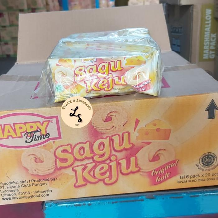 "New" Sagu Keju Happy Time 1 Pack Isi 20 pcs @6gr LM Snack