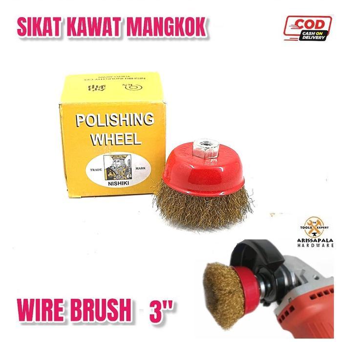 SIKAT KAWAT MANGKOK / SIKAT MANGKOK 3 INCH / SIKAT KAWAT KUNINGAN