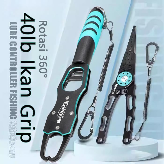 SIAPKIRIM Fish Lip Grip 40lb Penjepit Mulut Ikan Grip Ikan Jepit Bibir Ikan Dengan Timbangan Dan
