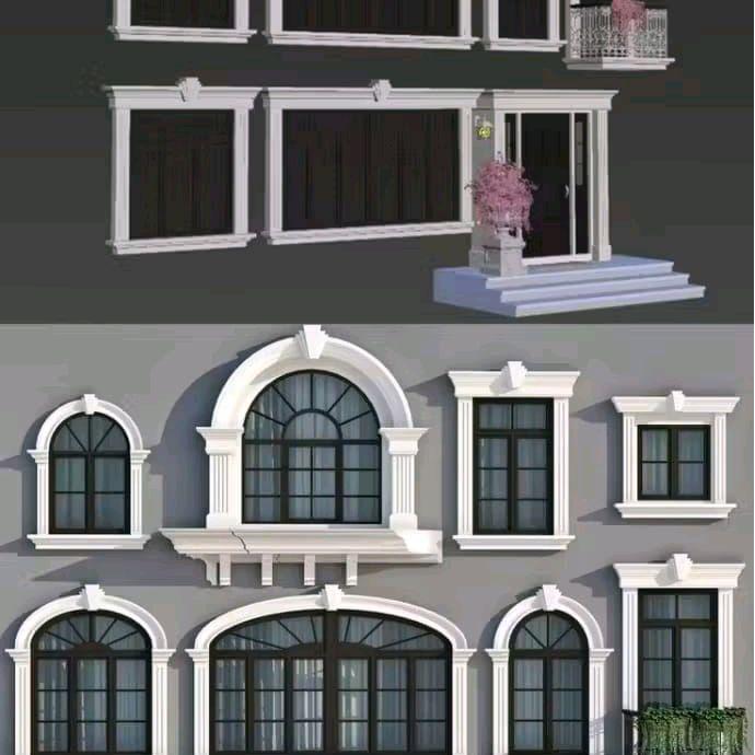 TERLARIS Lis profil jendela beton kelasik bingkai jendela ukuran 12/15 cm bisa custom motip dan