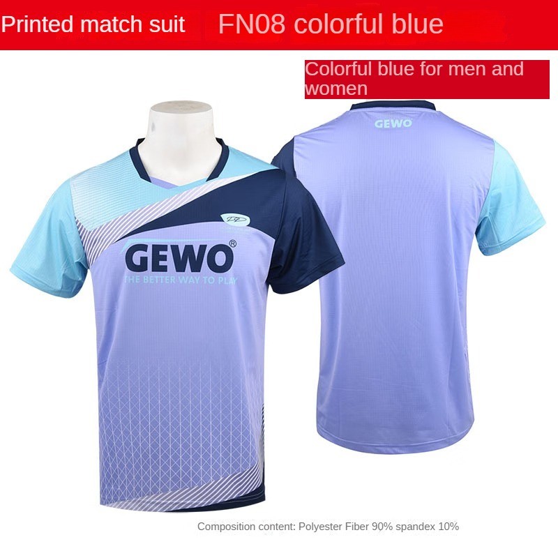 Sport T shirt 2023 gewo Table tennis t shirts jersey men women short sleeve Badminton tops summer FN
