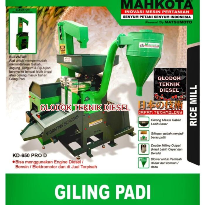 Gilingan Padi Kombinasi Mahkota KD 650 PRO D Penggiling Padi - Tanpa Elevator