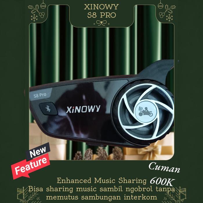 interkom dan musik sharing xinowy s8 pro garansi 12 bulan