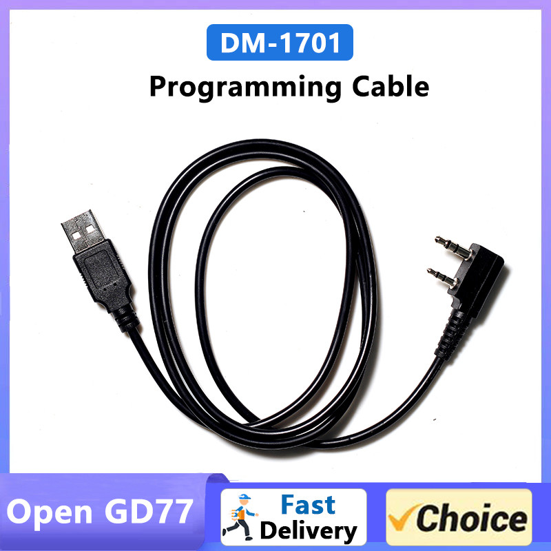 Usb Programming Cable Baofeng Dm-1701 Open Gd77 For Bf Dmr Walkie Talkie Dm-5R Dm-1801 Dm-1702