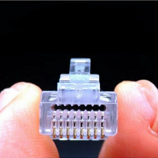 Konektor Rj45 Connector Rj 45 Easy Crimp Anti Gagal Cat 5 Cat 6