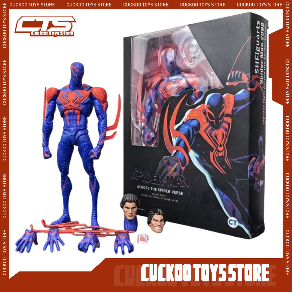 Spiderman 2099 Anime Figure Spiderman Across The Spider-Verse Part One Shf Action Figurine Model