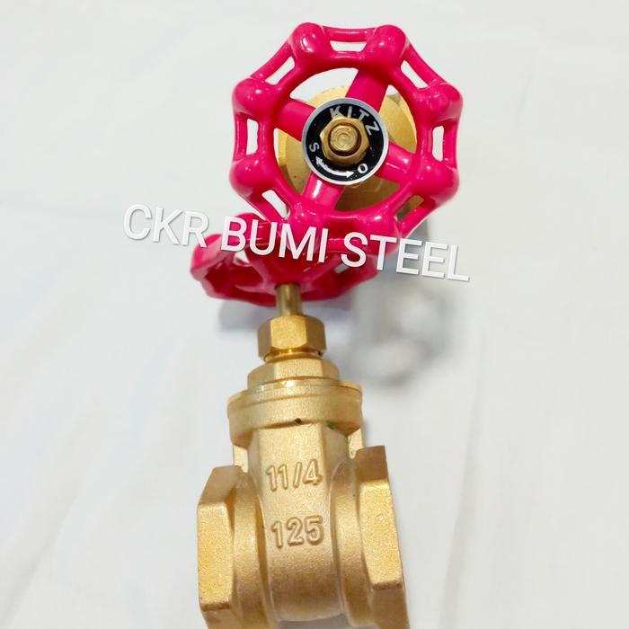 GATE VALVE 1 1/4" INCH / STOP KRAN 1 1/4" INCH KUNINGAN