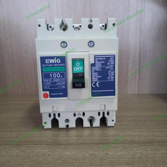 Mccb Nfb 125Cw 80A/100A/125A Ewig(Model Mitsubishi)