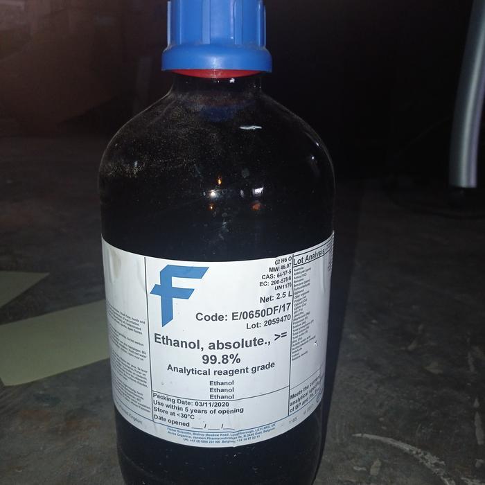 ETHANOL 100% / ETHANOL ABSOLUTE / ALCOHOL 100% FOR ANALYSIS ECER 1L