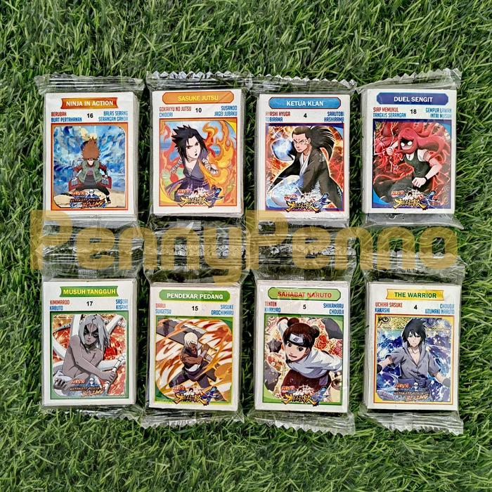 Mainan Kartu Kwartet Jumbo Model Naruto / Pokemon 1 Pack isi 32 Kartu