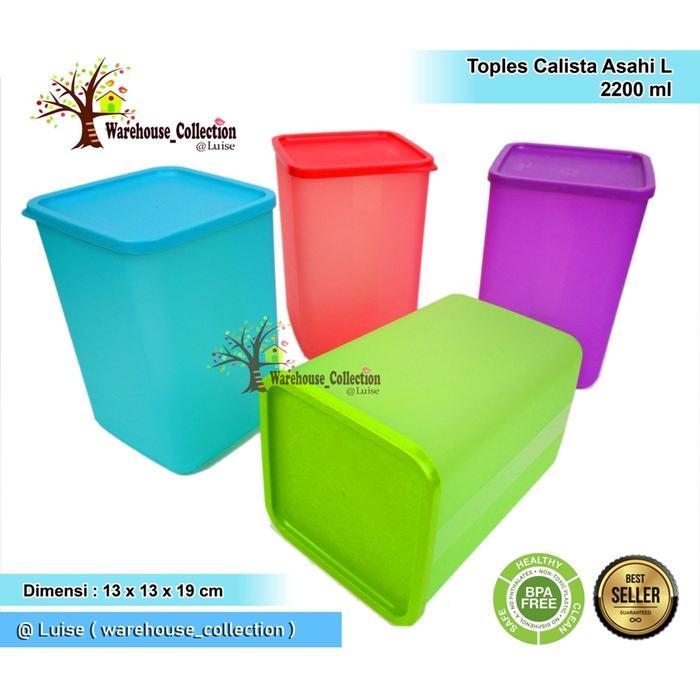 Ready Stok - Toples Calista Asahi 2200Ml / Toples Tinggi Large (L) / Toples Semprong / Dijual