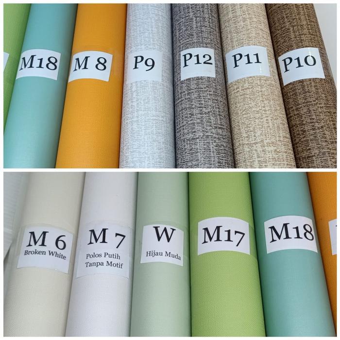 "New" WALPAPER WALLPAPER WALL PAPER STICKER STIKER DINDING TEMBOK TANPA MOTIF POLOS PUTIH HITAM PINK