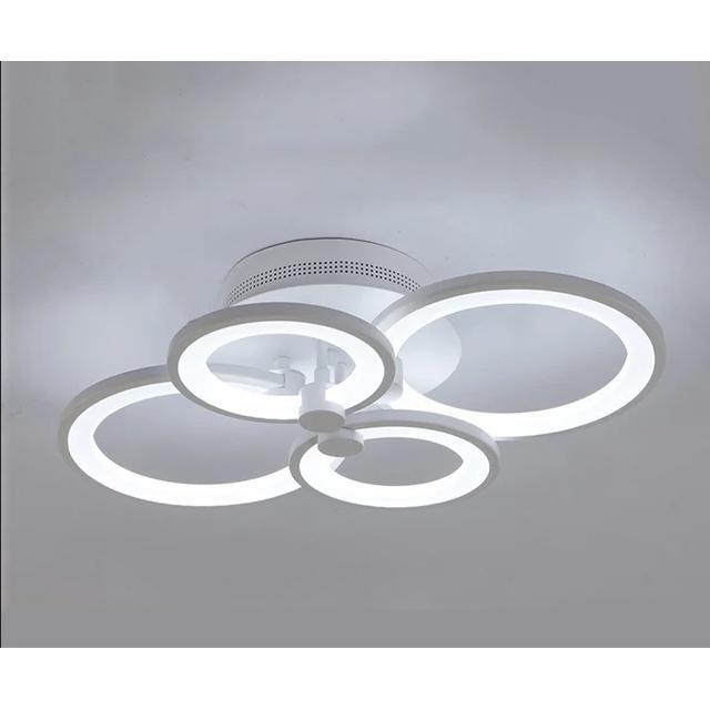 LAMPU PLAFON LED RUMAH KAMAR RUANG TAMU MINIMALIS 6 RING 3 WARNA DIMMABLE 30-45W 62X40CM HEMAT