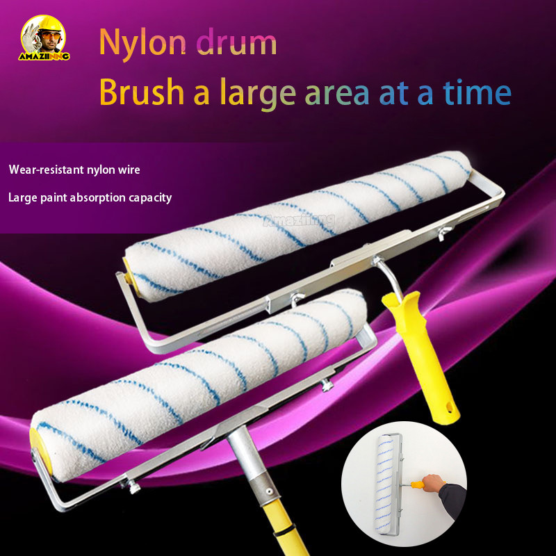 18inch Paint Roller Brush Short-Middle-Long Plush Painting Handle Tool For Wall Decorative 6MM/9MM