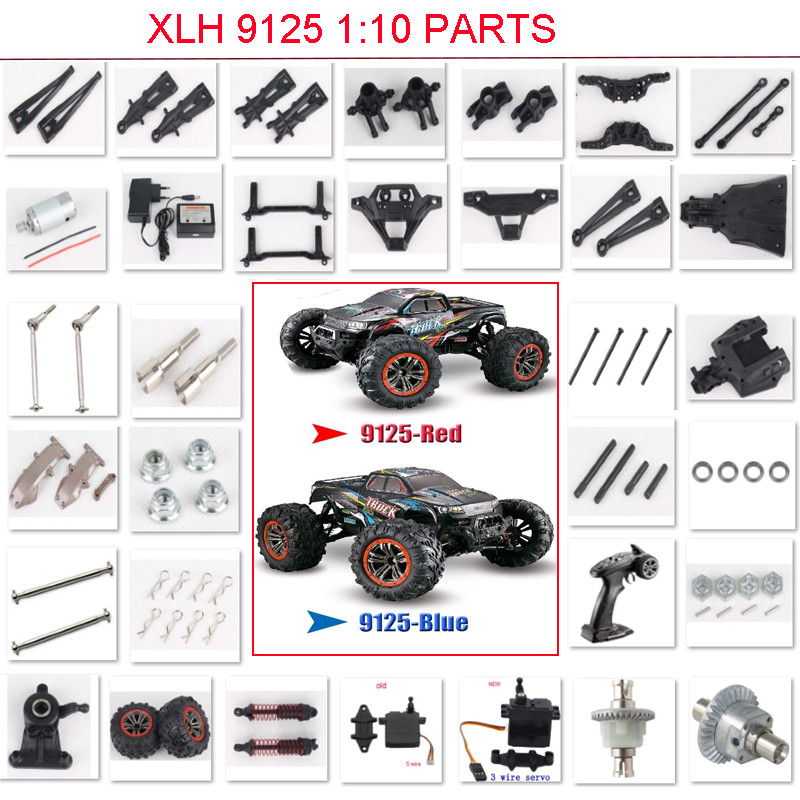 Xlh 9125 1/10 Xinlehong Rc Car Spare Parts-01:25-Sj01~25-Zj06 Shell Arm Bumper Steering Cup Servo